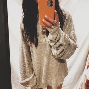 oversized chunky henley sweater eddie bauer